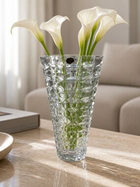 Vintage Bohemia Czech Republic Lead Crystal Glass Vase